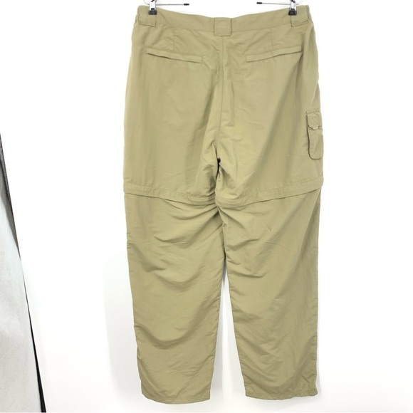 LL Bean Men Size Large Pants Beige Convertible Zip Off Shorts Quick Dry Hiking - Picture 4 of 8